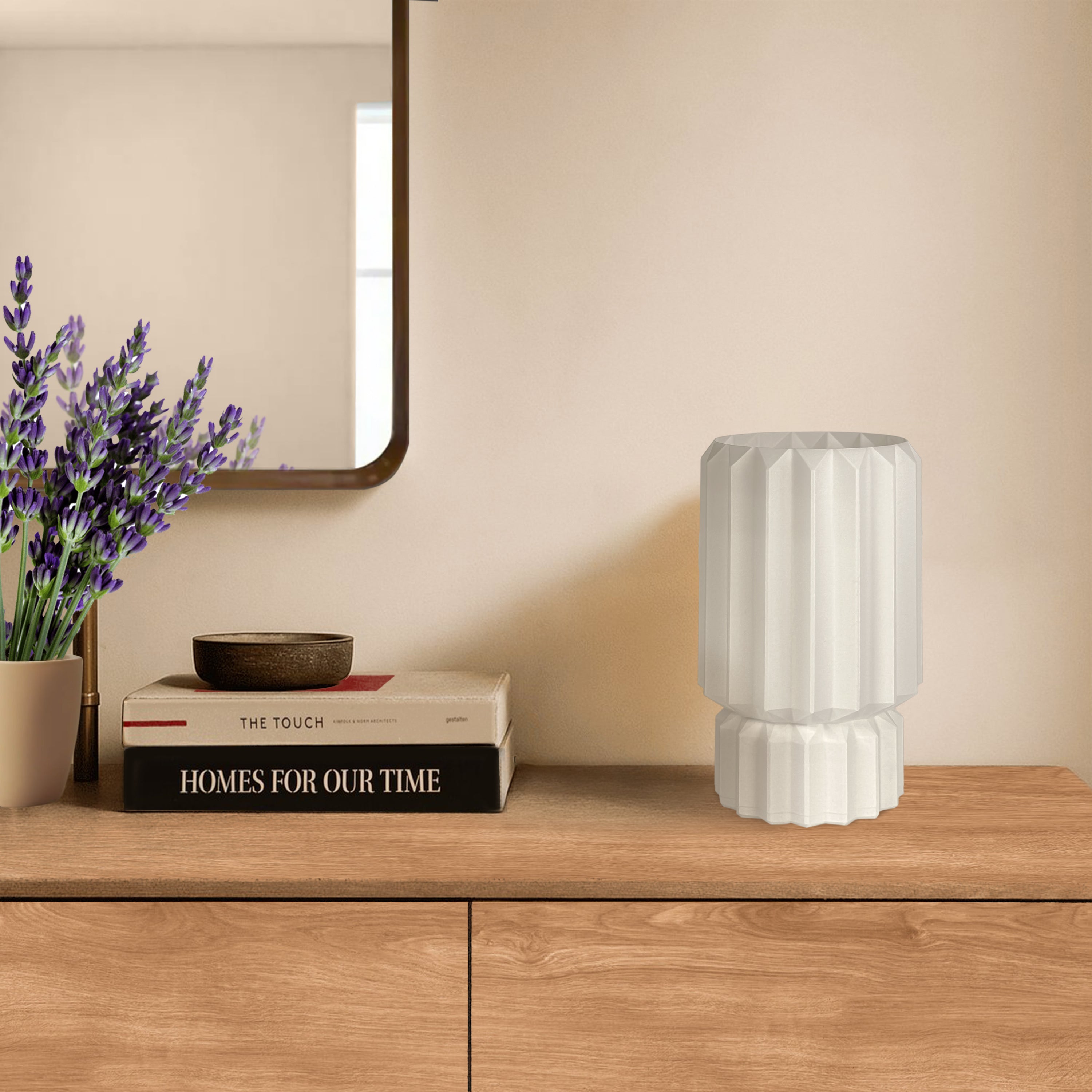 Roxbury Column Table Lamp – Modern 3D Printed Minimalist Lighting