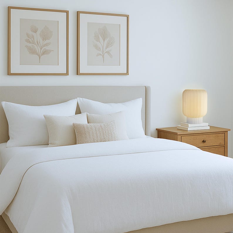 Modern Wide Ribbed White Table Lamp – Dimmable LED, Made in Los Angeles